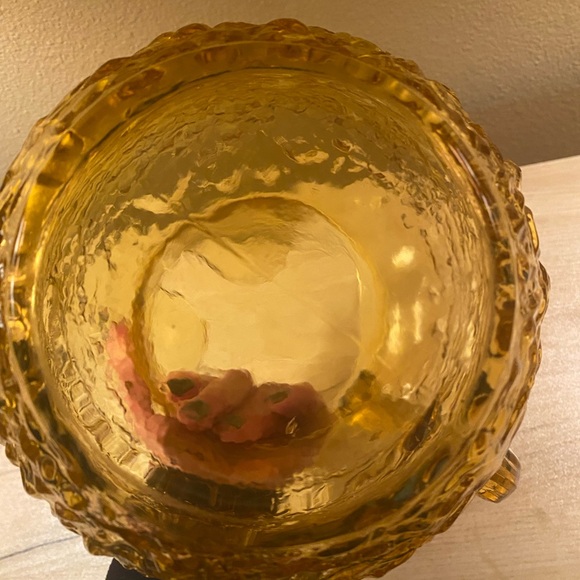 Anchor Hocking Vintage pebbled crinkle amber glass pitcher, no cracks or chips - Picture 7 of 9